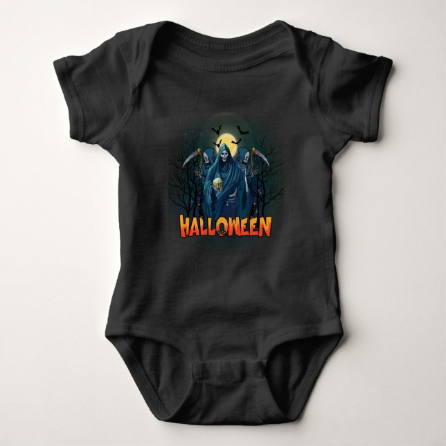 Body Halloween de nuit squelette effrayant, Mon humeur  (Devant)