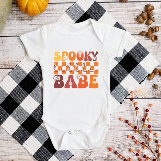 Body Halloween Effrayant Petit Bébé Rétro Groovy Drôle (Créateur téléchargé)