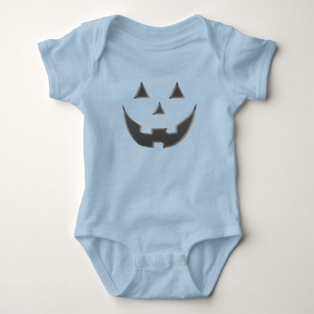 Body Halloween gris Jack-o'-lantern citrouille visage m (Devant)