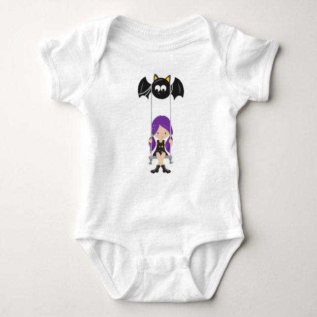 Body Halloween, Sorcière Sur Une Chaussure, Chauve-Feu, (Devant)