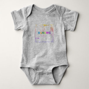 Body HAMbyWG Rainbow Teddy Bear Outline avec Logo T-Shi
