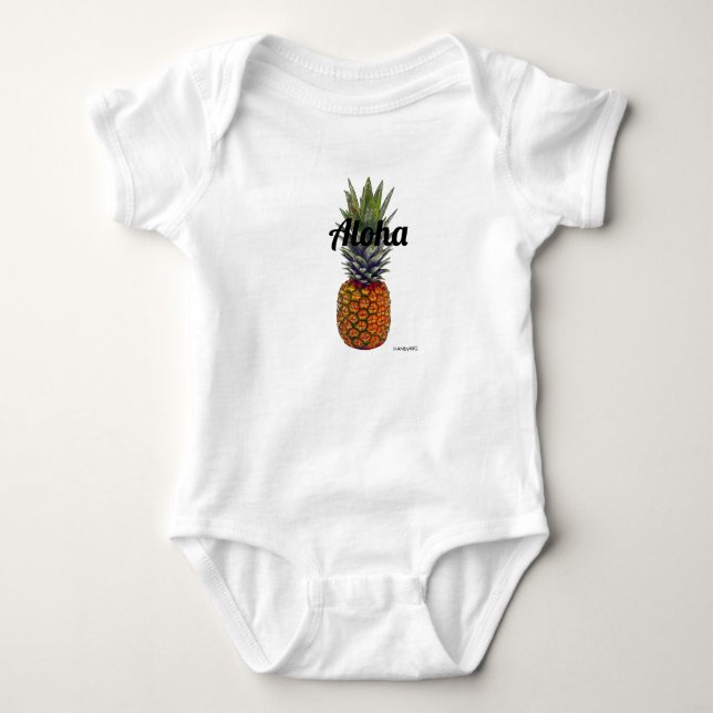Body HAMbyWG - T-shirt Hawaiin Pineappl Aloha pour bébé (Devant)