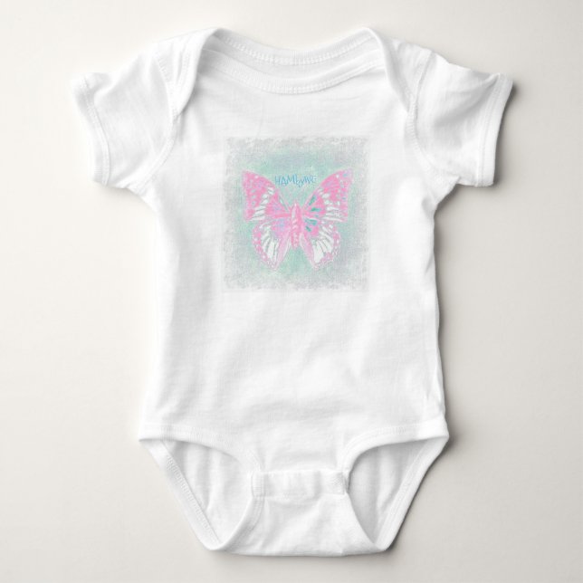 Body HAMbyWG - T-shirt - Papillon rose (Devant)