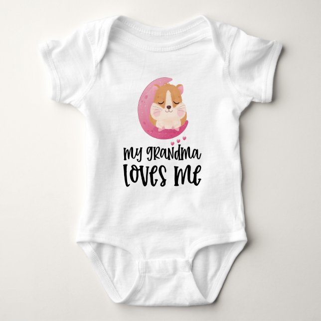 Body Hamster Lune Rose 🐹 Ma grand-mère m'aime (Devant)