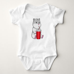 Body Hamster with Mug & Drinking straw