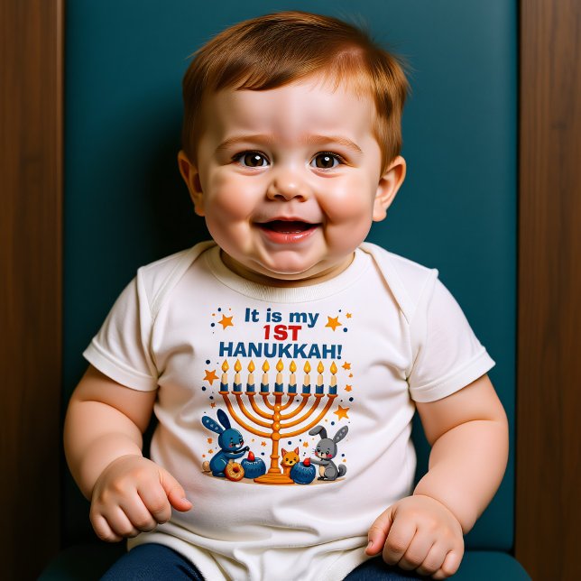 Body Hanukkah Lumineux avec les Petits (Hanukkah Lit with Littles Baby Bodysuit)