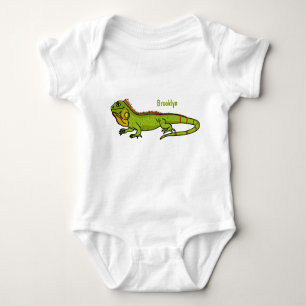 Body Happy green iguana cartoon