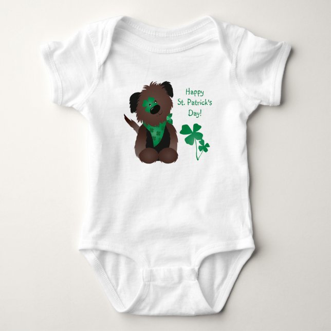 Body Happy Jour de la Saint Patrick Chien quatre feuill (Devant)