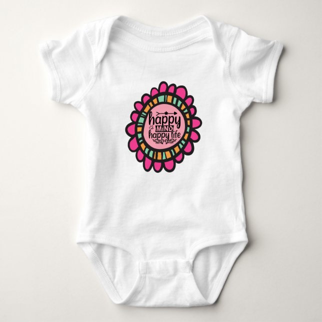 Body Happy Mind Happy Life Motivational Design graphiqu (Devant)