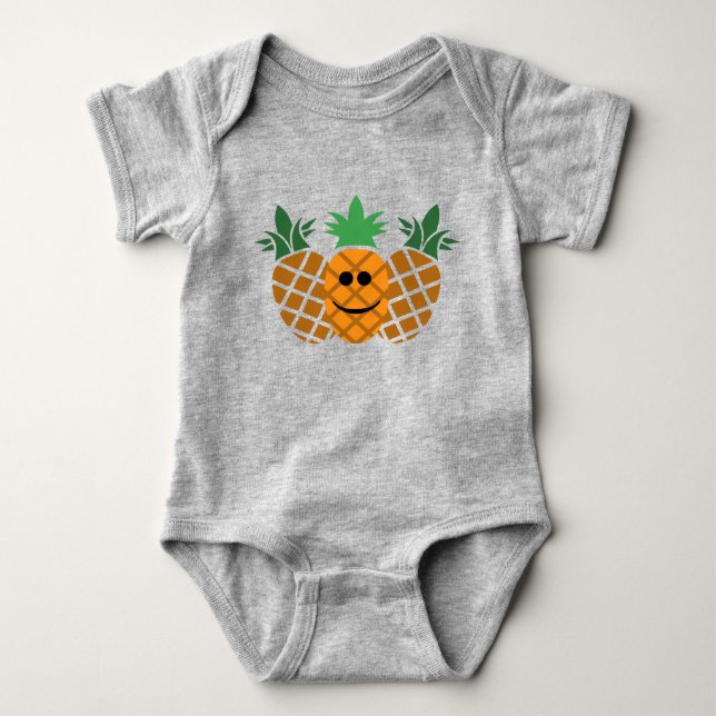 Body Happy Pineapple Design - Bodysuit Baby Jersey (Devant)