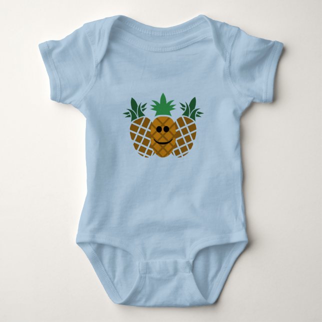 Body Happy Pineapple Design - Bodysuit Baby Jersey (Devant)