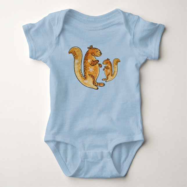Body Happy Squirrel Baby Bodysuit (Devant)