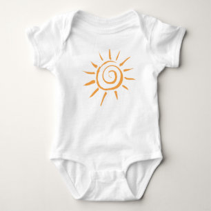 Body "Happy Sunshine Baby" - Soleil Jaune Mignon