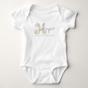 Body Harper girls name signifiant H monogram coeurs