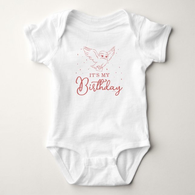 Body Harry Potter Hedwig Rose Magique Anniversaire (Devant)