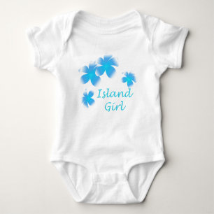 Body Hawaiian Island Girl Tropical Floral Aqua nourriss