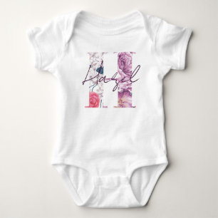 Body Hazel Baby Name Reveal Outfit Vintage Floral Girl