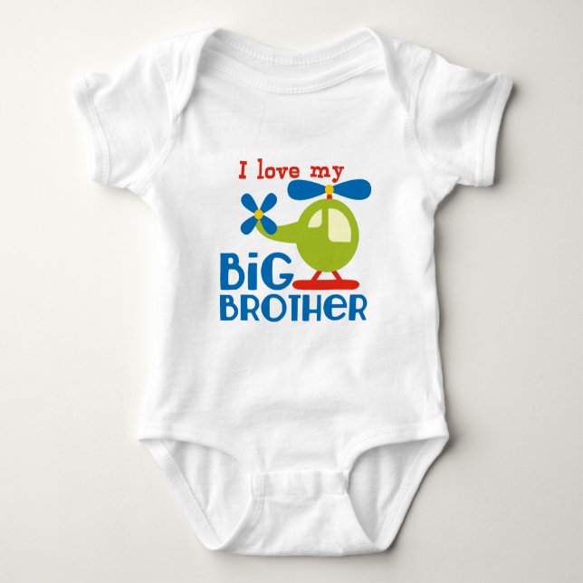 Body Hélicoptère J'aime mon Big Brother (Devant)