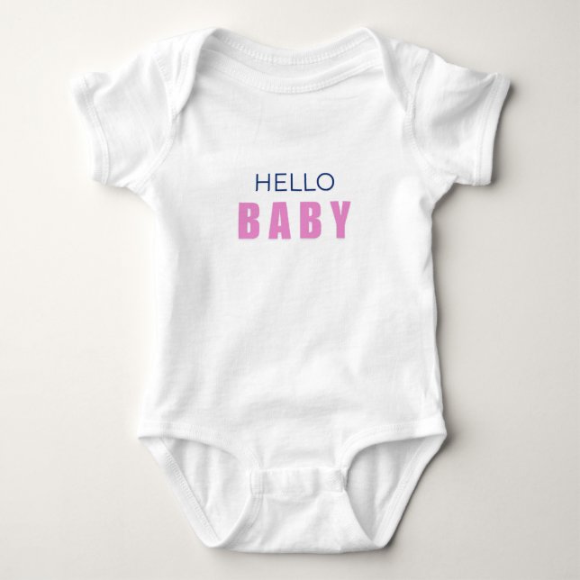 Body Hello Baby Minimal Girl Bodysuit (Devant)