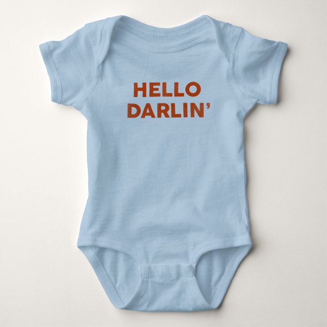 Body "Hello Darlin'" Drôle & mignon bébé & enfant (Devant)
