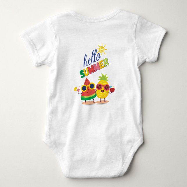 Body "Hello summer" baby bodysuit (Dos)