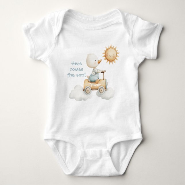 Body Here Comes the Son Personalized Baby Bodysuit (Devant)