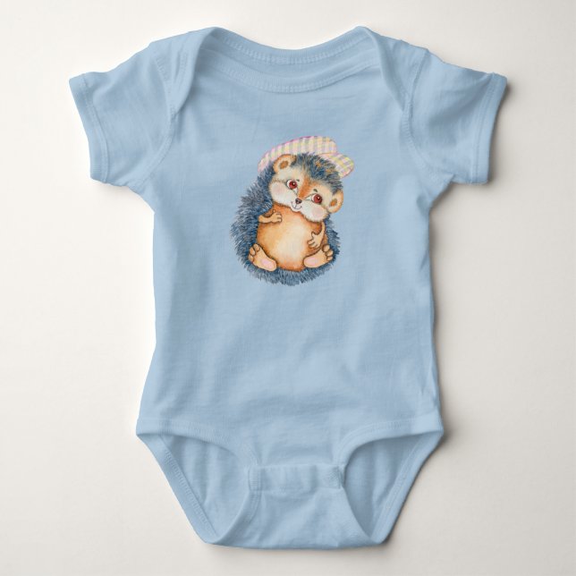 Body Hérisson Bébé Mignon Adorable Avec Chapeau (Devant)