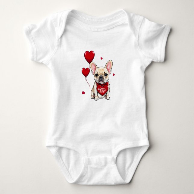 Body HEUREUSE SAINTE-VALENTIN ! mignon bulldog français (Devant)