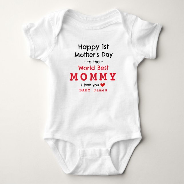 BODY HEUREUX JOUR DE LA PREMIÈRE MÈRE - CUSTOMISEZ-LE (Devant)