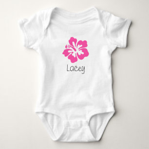 Body Hibiscus Hawaiien Personnalisé Rose