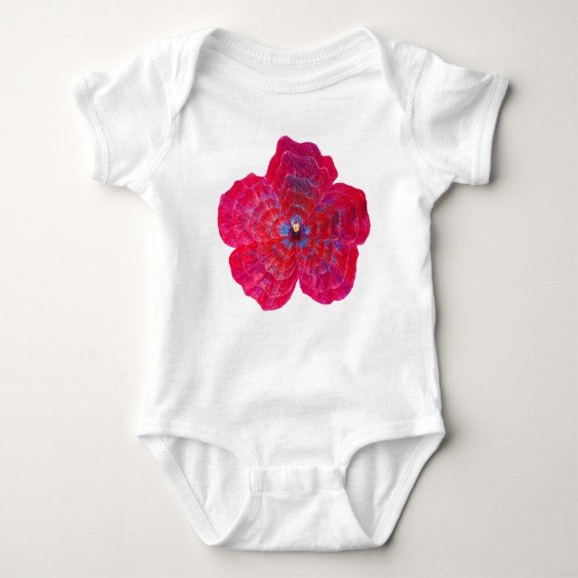 Body Hibiscus rose Fleur Bodysuit bébé (Devant)