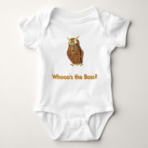Body Hibou du tissu du bébé drôle Whoo le patron