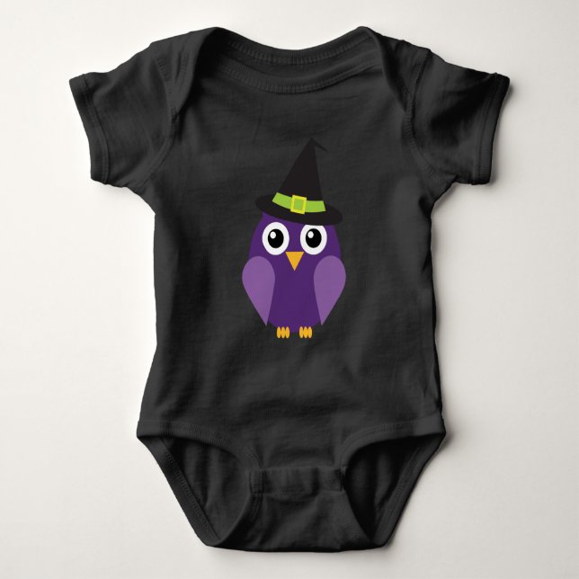 Body Hibou mignon de Halloween de bébé (Devant)