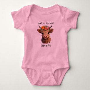 Body Highland Calf - Bodysuit personnalisé pour bébé