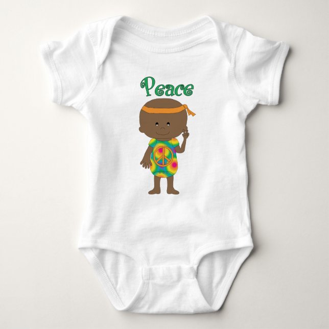 Body Hippie Baby Peace Africain Américain (Devant)