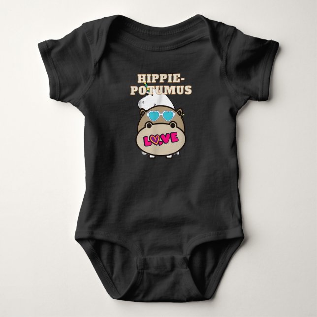 Body Hippie Potumus Baby Hippopotamus Lover (Devant)