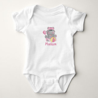 Body Hippopotame bébé mignon personnalisé