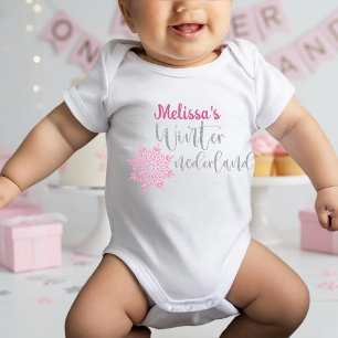 Body Hiver Onederland Pink Silver Snowflake