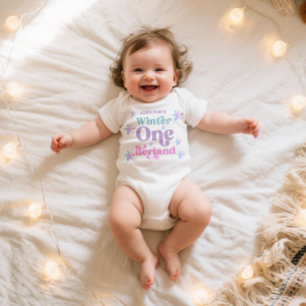 Body Hiver Onederland Snowflakes Fille Neige Anniversai