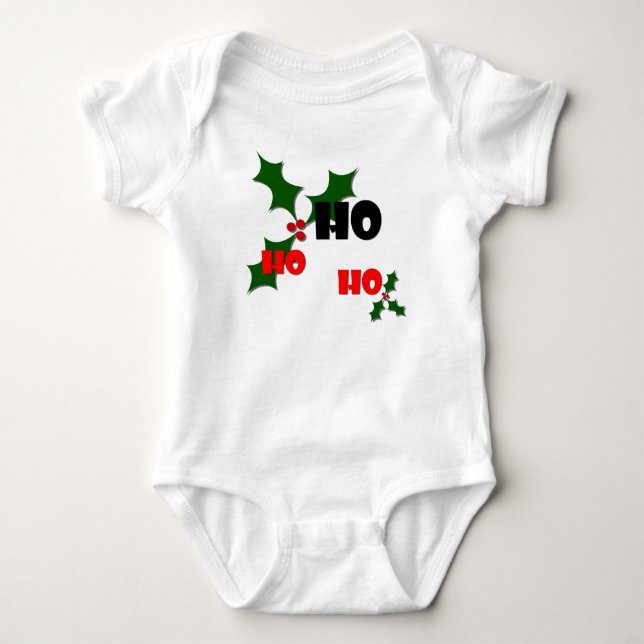 Body Ho Ho Ho Holly & Berries Bodysuit bébé (Devant)