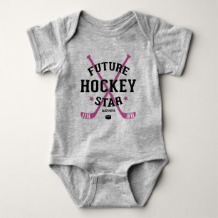 Body Hockey Baby Girl Future Hockey Star Sticks rose
