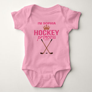 Body Hockey Personnalisé Princesse Baby Girl Nom rose
