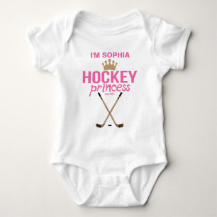 Body Hockey Personnalisé Princesse Baby Girl Nom rose