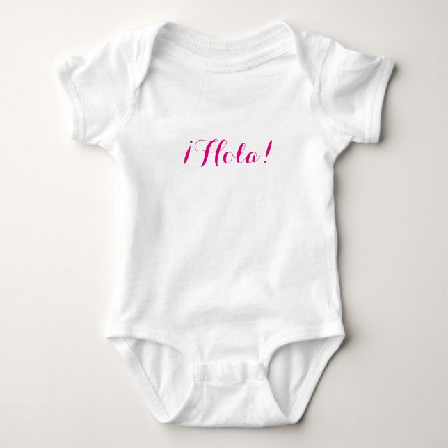 Body Hola - cadeau pour le bébé - personnaliser (Devant)