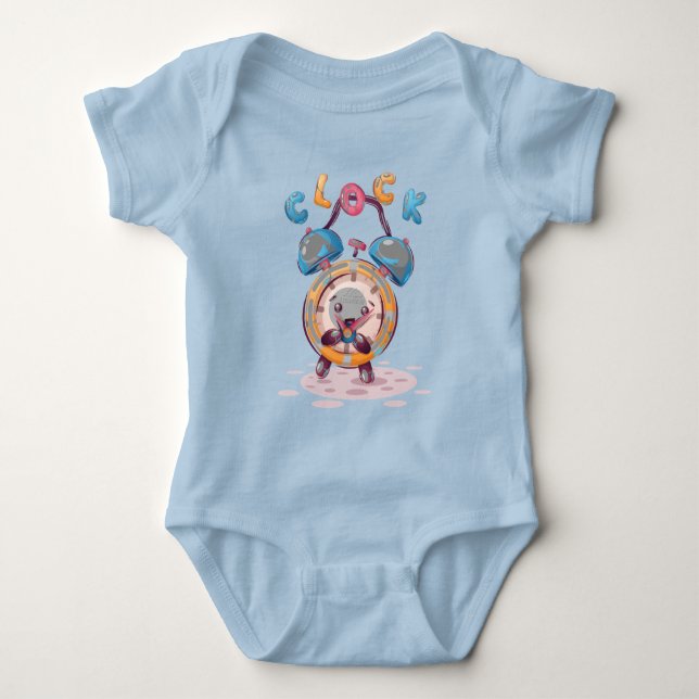 Body Horloge de dessin | Bodysuit bébé (Devant)