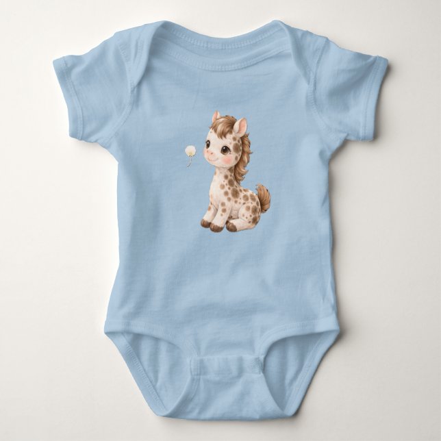 Body Horse Baby Bodysuit – Cute Farm Animal Baby 🐴 (Devant)
