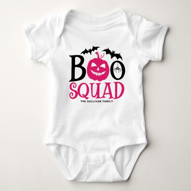 Body Hot rose Boo Squad Éffrayant Lettres Halloween (Devant)