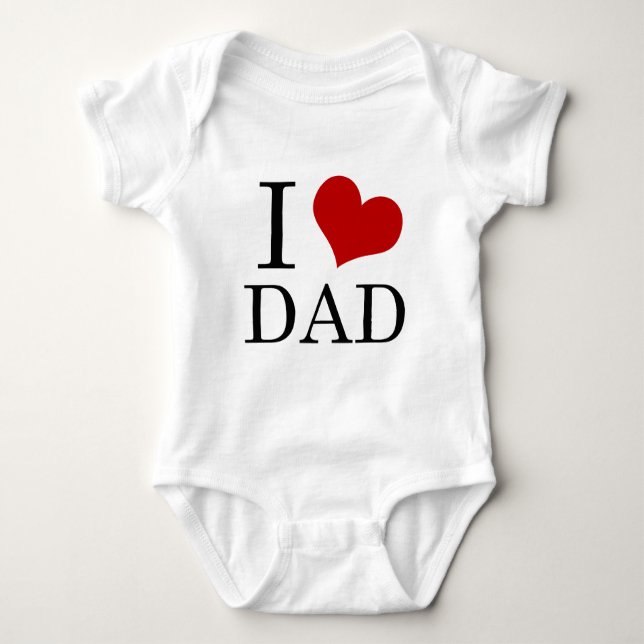 Body I bébé Onsie de papa de coeur (papa d'amour d'I) (Devant)
