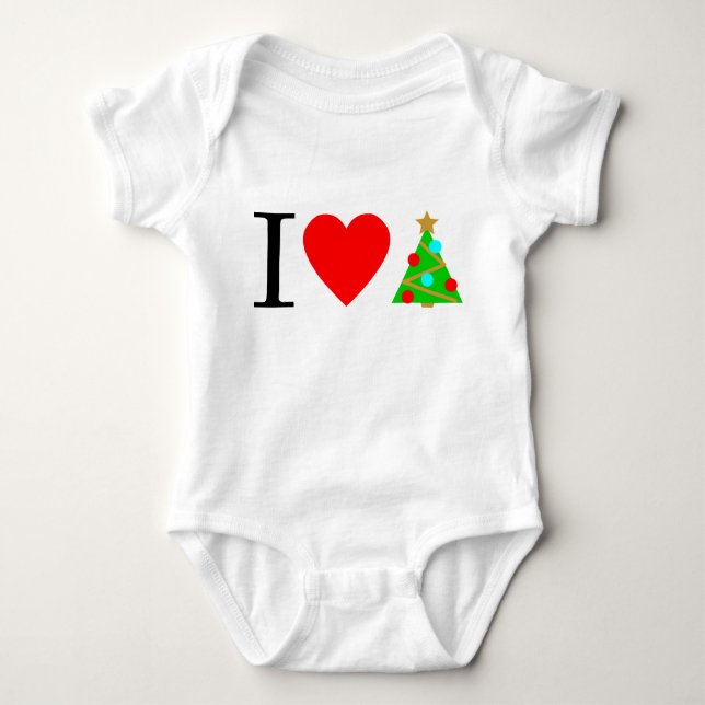 Body I Heart Christmas Tree Costume bébé (Devant)
