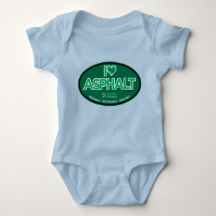 Body I Love Asphalt One Piece Baby Bodysuit - Bleu